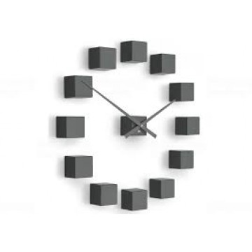 Dizajnové nástenné nalepovacie hodiny Future Time FT3000TT Cubic titanium